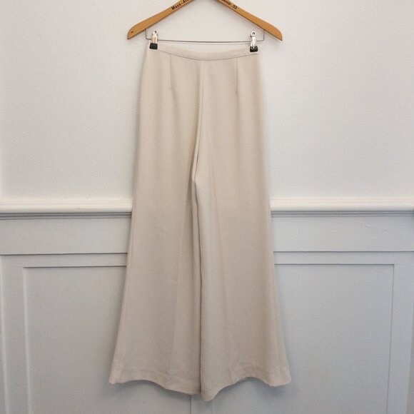 Maliparmi Beige Wide-Leg Trousers | Size IT 44 (US 8–10) | Made in Italy - Picture 2 of 4